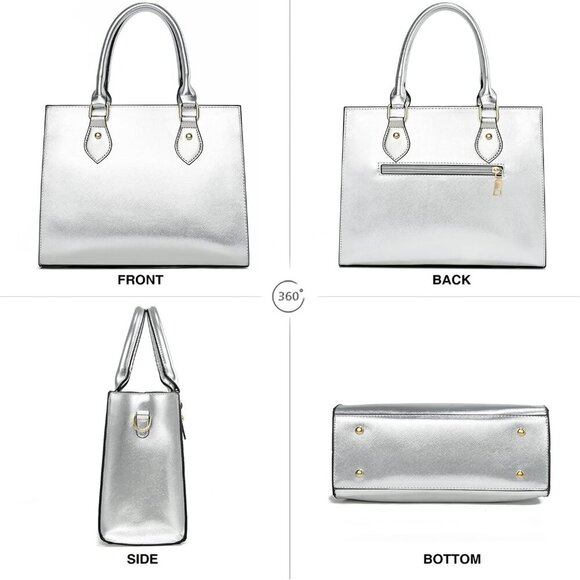 Versatile Silver Crossbody Bag for Women - Perfect for Dating & Parties - Picture 4 of 8